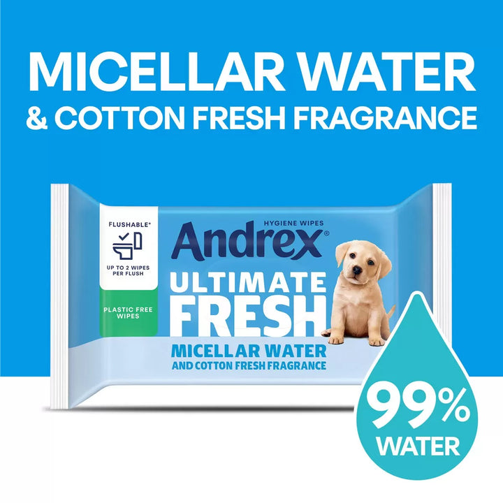 Andrex Ultimate Fresh Hygiene Flushable Wipes 10 × 56 Wipes-1