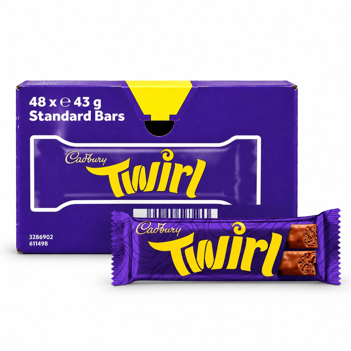Cadbury Twirl Chocolate Bars 43g × 48