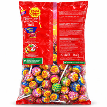 Chupa Chups The Best Of Assorted Lollipops 120 Pack 1.44kg-1