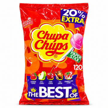 Chupa Chups The Best Of Assorted Lollipops 120 Pack (1.44kg)