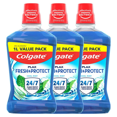 Colgate Plax Cool Mint Mouthwash 3 x 1L