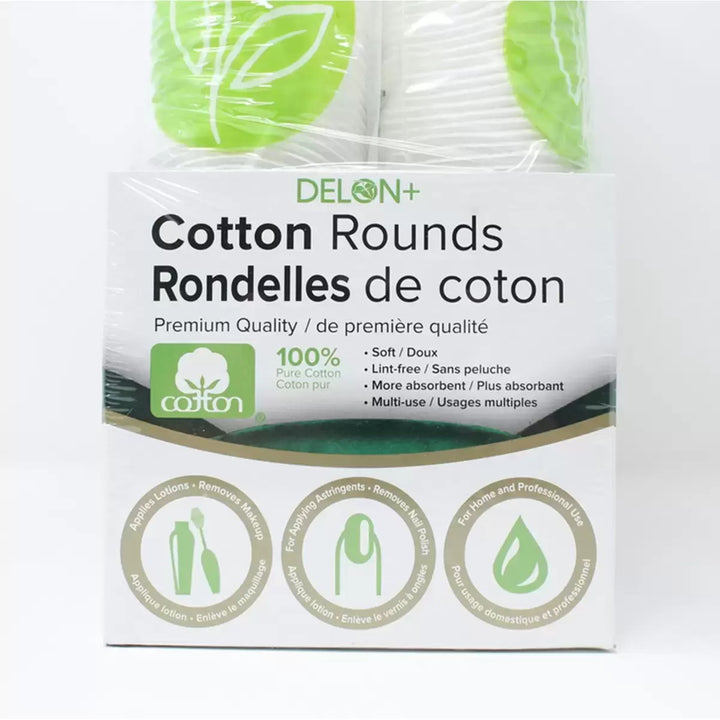 Delon+ Premium Cotton Rounds 100 Pack