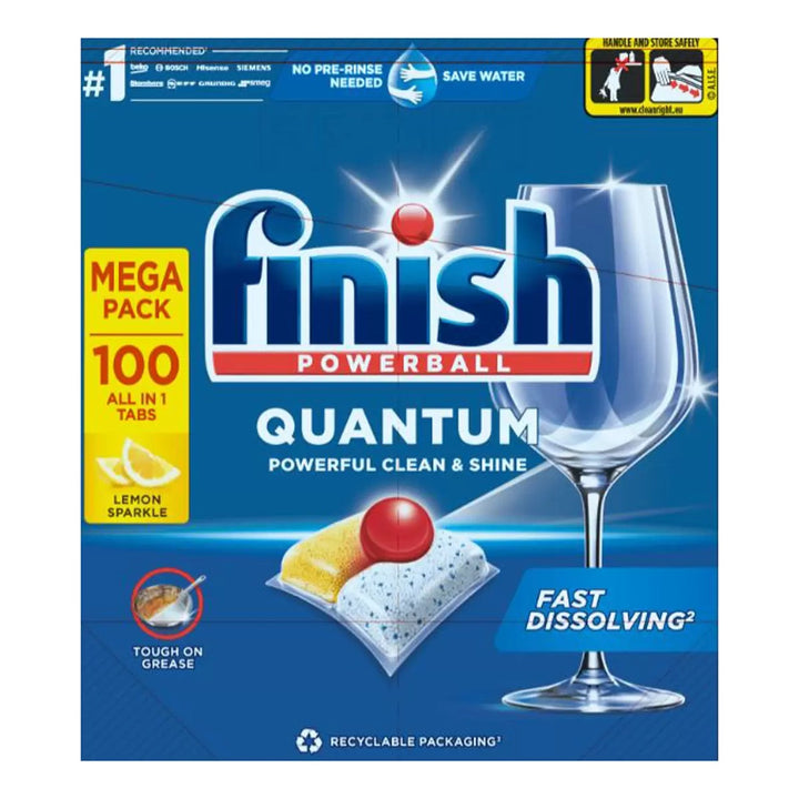 Finish Powerball Quantum Dishwasher Tablets 100 Pack