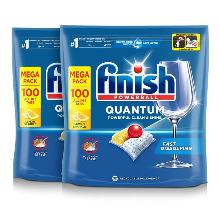 Finish Powerball Quantum Dishwasher Tablets 2 x 100 Pack