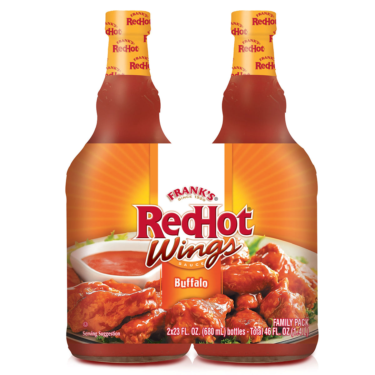Frank's Red Hot Wings Buffalo Sauce 2 x 680ml