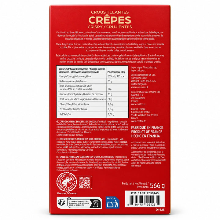 Gavottes Crispy Crepes Milk Chocolate 566g-1