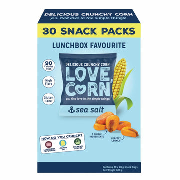 Love Corn Sea Salt Snack Packs 20g X 30