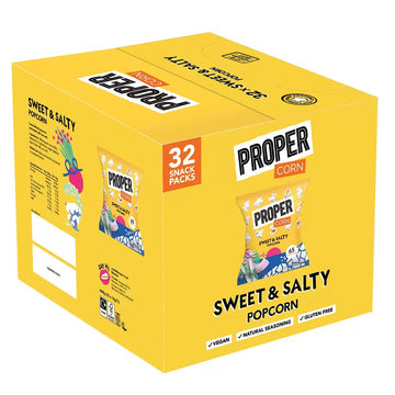 Proper Corn Popcorn Sweet & Salty Mixed Case 32 x 14g