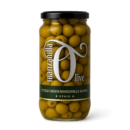 Spanish Pitted Green Olives Manzanilla 940g