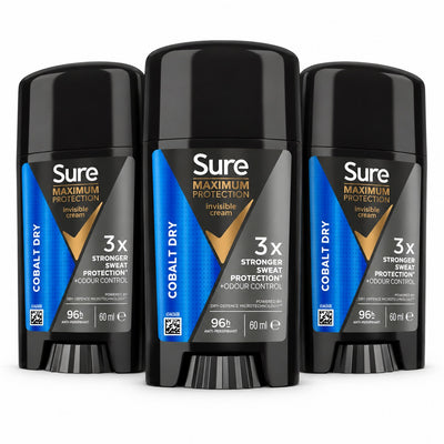 Sure Men Maximum Protection Cobalt Dry Invisible Cream Antiperspirant 60ml