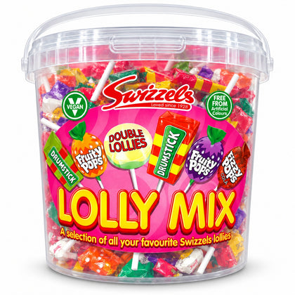 Swizzels Lolly Mix Assorted Lollipops Tub 1.06kg