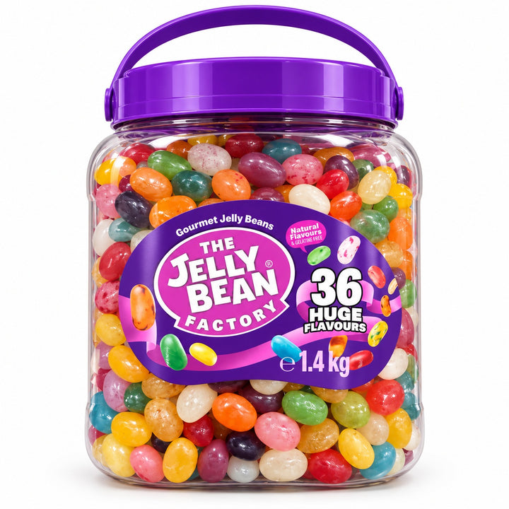 The Jelly Bean Factory Gourmet Jelly Beans 1.4kg Jar, 36 Flavours