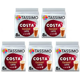 Tassimo Costa Caramel Latte Coffee Pods 5 X 8 Pack