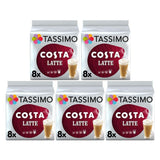 Tassimo Costa Latte Coffee Pods 5 X 8 Pack