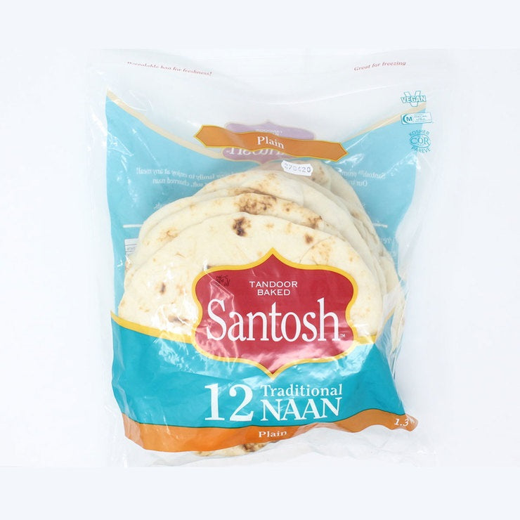 Traditional Plain Naan Bread 12 Packs