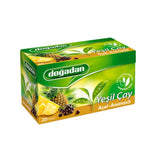 Turkish Green Tea with Acai Pineapple Mixture Dogadan 20 Tea Bags