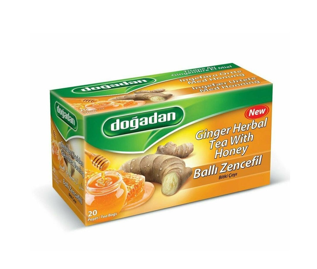 Turkish Tea. Ginger tea with honey from Dogadan 20 Bags